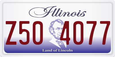 IL license plate Z504077