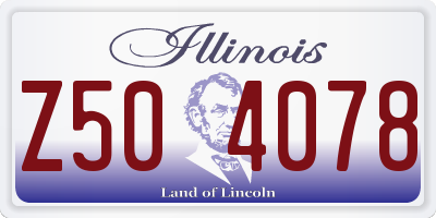 IL license plate Z504078