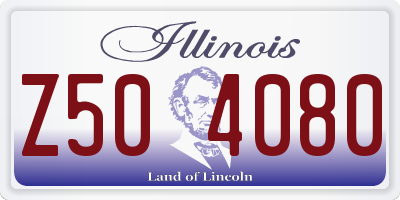 IL license plate Z504080