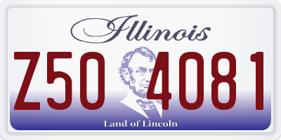 IL license plate Z504081