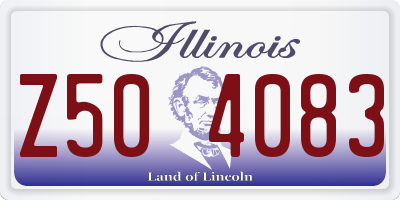 IL license plate Z504083