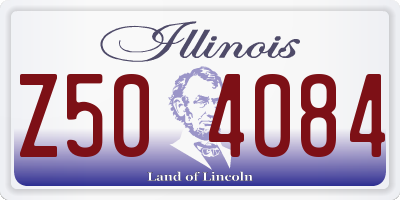 IL license plate Z504084