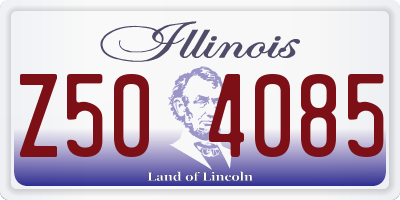 IL license plate Z504085
