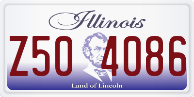 IL license plate Z504086