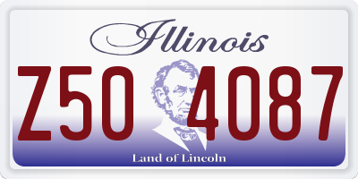 IL license plate Z504087