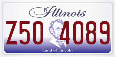IL license plate Z504089