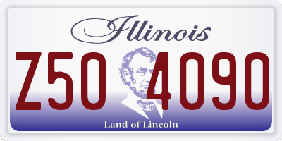 IL license plate Z504090