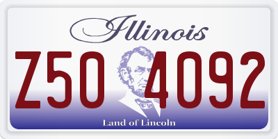 IL license plate Z504092