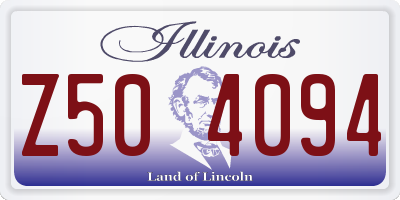 IL license plate Z504094