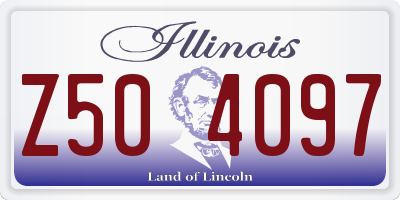 IL license plate Z504097