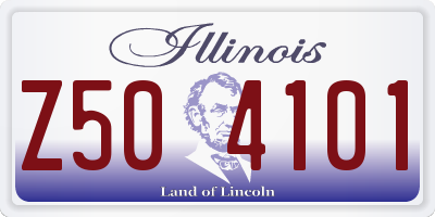 IL license plate Z504101