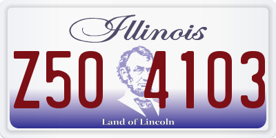 IL license plate Z504103