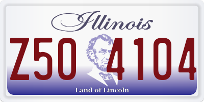 IL license plate Z504104