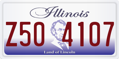 IL license plate Z504107