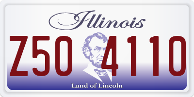 IL license plate Z504110