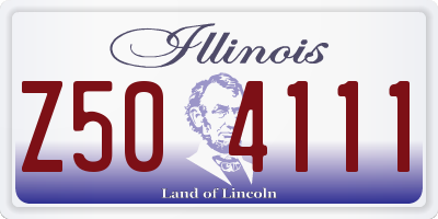 IL license plate Z504111