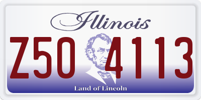 IL license plate Z504113