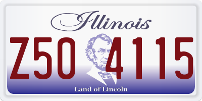 IL license plate Z504115