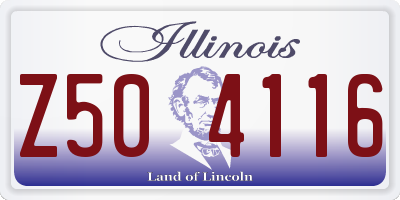 IL license plate Z504116