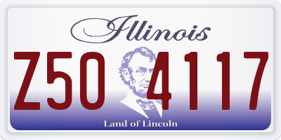IL license plate Z504117