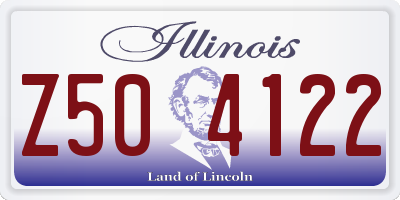 IL license plate Z504122