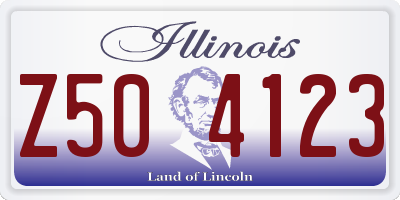 IL license plate Z504123
