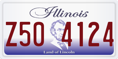 IL license plate Z504124