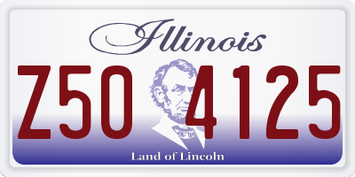 IL license plate Z504125