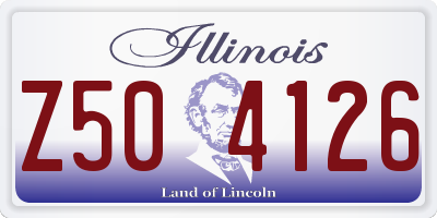 IL license plate Z504126