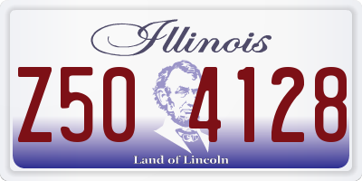 IL license plate Z504128