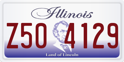 IL license plate Z504129