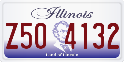 IL license plate Z504132