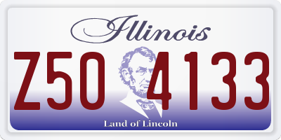 IL license plate Z504133