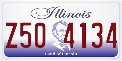 IL license plate Z504134