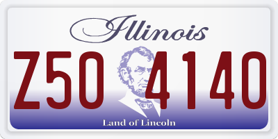 IL license plate Z504140