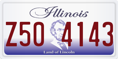 IL license plate Z504143
