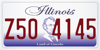 IL license plate Z504145