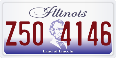 IL license plate Z504146