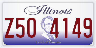 IL license plate Z504149