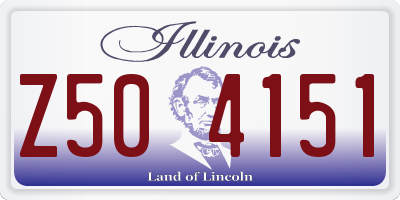 IL license plate Z504151