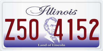 IL license plate Z504152