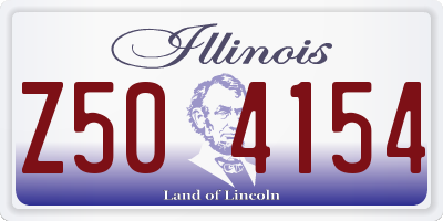 IL license plate Z504154