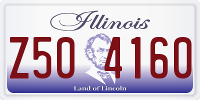 IL license plate Z504160