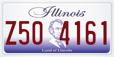 IL license plate Z504161
