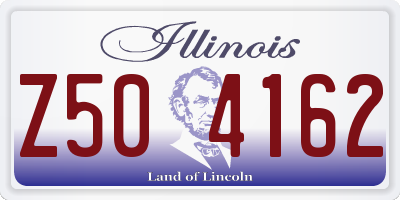 IL license plate Z504162