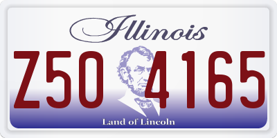 IL license plate Z504165