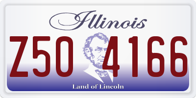 IL license plate Z504166