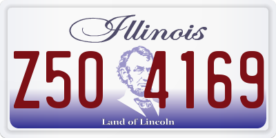 IL license plate Z504169