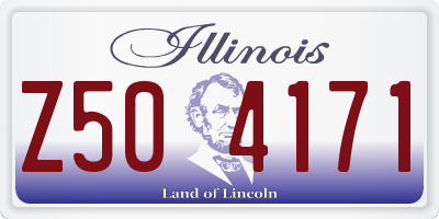 IL license plate Z504171