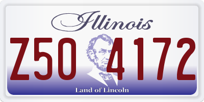IL license plate Z504172